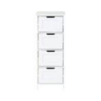 Bathroom Cabinet 4 Drawer White Storage Cupboard Free Standing Unit Living Room - Image 4