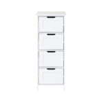 Bathroom Cabinet 4 Drawer White Storage Cupboard Free Standing Unit Living Room - Image 4