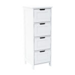 Bathroom Cabinet 4 Drawer White Storage Cupboard Free Standing Unit Living Room - Image 5