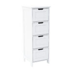 Bathroom Cabinet 4 Drawer White Storage Cupboard Free Standing Unit Living Room - Image 5