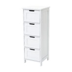 Bathroom Cabinet 4 Drawer White Storage Cupboard Free Standing Unit Living Room - Image 6