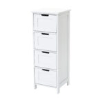 Bathroom Cabinet 4 Drawer White Storage Cupboard Free Standing Unit Living Room - Image 6