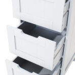 Bathroom Cabinet 4 Drawer White Storage Cupboard Free Standing Unit Living Room - Image 7
