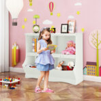 White Wood Kids Storage Cubby Children Books Toys Organiser Bins Scrapbooks Fun - Image 4