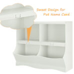 White Wood Kids Storage Cubby Children Books Toys Organiser Bins Scrapbooks Fun - Image 9