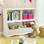 White Wood Kids Storage Cubby Children Books Toys Organiser Bins Scrapbooks Fun - Image 5