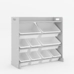 Kids Storage Wooden Unit Children's Bookshelf Toy Box 12 Cube 3 Tier Tubs Box - Image 6