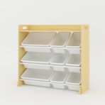 Kids Toy Storage Unit 9 Boxes Drawers 3 Tier Childrens Shelf Kids Bedroom Play - Image 3