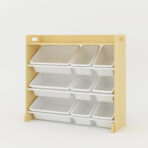 Kids Toy Storage Unit 9 Boxes Drawers 3 Tier Childrens Shelf Kids Bedroom Play - Image 3