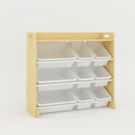 Kids Toy Storage Unit 9 Boxes Drawers 3 Tier Childrens Shelf Kids Bedroom Play - Image 4