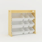 Kids Toy Storage Unit 9 Boxes Drawers 3 Tier Childrens Shelf Kids Bedroom Play - Image 4