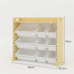 Kids Toy Storage Unit 9 Boxes Drawers 3 Tier Childrens Shelf Kids Bedroom Play - Image 7