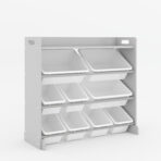 Kids Storage Wooden Unit Children's Bookshelf Toy Box 12 Cube 3 Tier Tubs Box - Image 6
