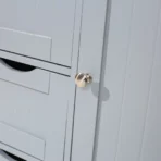 Bathroom Storage Cabinet 4-Drawer Cupboard Free Standing Unit Shelf Furniture - Image 5