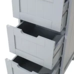 Bathroom Cabinet 4 Drawer White Storage Cupboard Free Standing Unit Living Room - Image 2