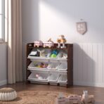 3 Tier Kids Toy Storage Unit 9 Boxes Drawers Childrens Shelf Kids Bedroom Play