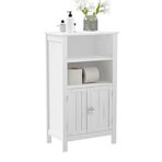 Bathroom Cabinet Storage Shelf Wooden Drawer Cupboard Free Standing Unit White
