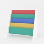 Childrens Kids Book Shelf Wooden Sling Storage Rack Organizer Bookcase Bookshelf - Image 4