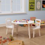 Children Kids Table and 2 Chairs with Storage Bedroom Furniture Playroom Bedroom
