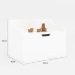 Wooden Toy Box, Kids Bench and Storage Chest Organizer with Safety Hinged Lid - Image 5