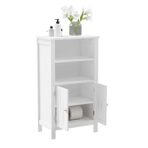 Bathroom Cabinet Storage Shelf Wooden Drawer Cupboard Free Standing Unit White - Image 4