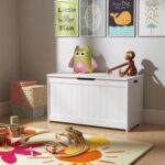 Wooden Toy Box Storage Unit Chest Children Kids Baby Nusery Bedroom Playroom