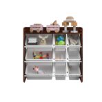 3 Tier Kids Toy Storage Unit 9 Boxes Drawers Childrens Shelf Kids Bedroom Play - Image 4