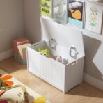 Wooden Toy Box Storage Unit Chest Children Kids Baby Nusery Bedroom Playroom - Image 2