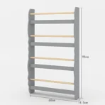 Kids Bookcase Wall Shelf, 4 Tier Children's Bookshelf Storage Display Rack - Image 4