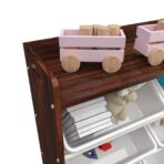 3 Tier Kids Toy Storage Unit 9 Boxes Drawers Childrens Shelf Kids Bedroom Play - Image 5