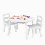 Children Kids Table and 2 Chairs with Storage Bedroom Furniture Playroom Bedroom - Image 3