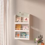 Children Bookcase Kids 3Tier Display Bookshelf Storage Unit Shelving Wooden Rack