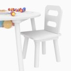 Children Kids Table and 2 Chairs with Storage Bedroom Furniture Playroom Bedroom - Image 4
