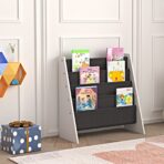 4 Tier Children Sling Book Rack Bookshelf Wooden Kids Book Rack Storage Shelf
