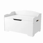 White Wooden Toy Box Organizer Storage Chest Ottoman Basket Box & Sitting Bench - Image 4