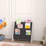 4 Tier Children Sling Book Rack Bookshelf Wooden Kids Book Rack Storage Shelf - Image 3