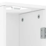 Free Standing Toilet Paper Roll Holder Stand Wood Bathroom Storage Cabinet White - Image 3