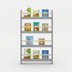Kids Bookcase Wall Shelf, 4 Tier Children's Bookshelf Storage Display Rack - Image 6