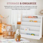 Kids Childrens Book Shelf Wooden Storage Rack Organizer Bookcase Bookshelf Stand - Image 4