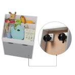 Kids Bookshelf, Toy Organiser with Removable Storage Drawer, Children’s bookcase - Image 4