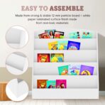 Kids Childrens Book Shelf Wooden Storage Rack Organizer Bookcase Bookshelf Stand - Image 3