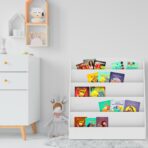 Kids Childrens Book Shelf Wooden Storage Rack Organizer Bookcase Bookshelf Stand - Image 5