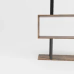 Wooden S-Shaped Bookcase Living Room Modern Display Shelves Storage Unit Divider - Image 6