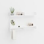 Set 4 Floating Shelves Wood Wall Mounted Shelf Display Book Shelf For Kids Home