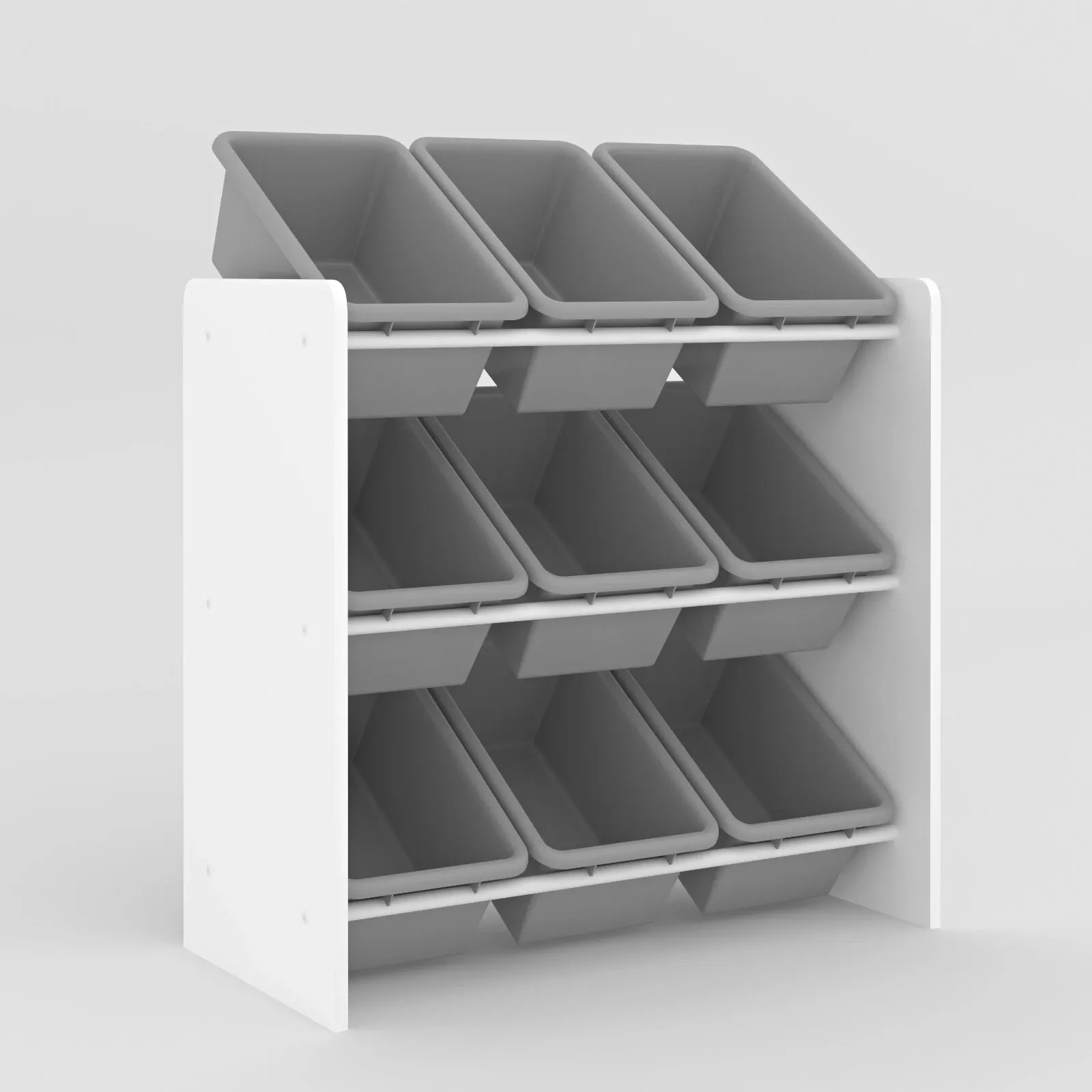 imgi_17_s-l1600 Children's Toy Storage Unit with 9 Removable Plastic Bins Kids Shelves Organiser - Image 1