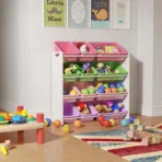 Kids Toy Storage Rack Unit 16 Boxes Removable Bins Freestanding Toy Organizer UK - Image 2