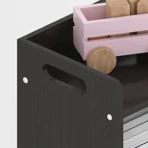Kids Storage Unit Toy Box Organiser Bookshelf With Removable Bins, for Playroom - Image 4