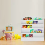 Kids Childrens Book Shelf Wooden Storage Rack Organizer Bookcase Bookshelf Stand