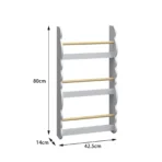 Wall Mounted Children Bookcase Kids Display Bookshelf Storage Unit Shelving Rack - Image 3