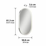 Artika Royce Oval LED Chrome Mirror with Demister - Image 7